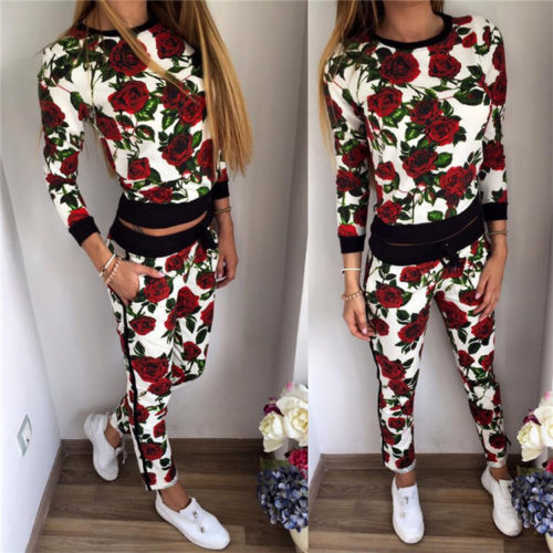 Floral Print Women's Lounge Outfit